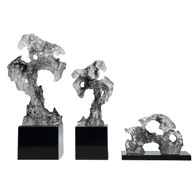 Transparent Polyresin LakeSton Sculpture 