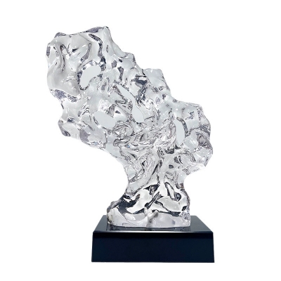 Transparent Polyresin LakeStone Sculpture 