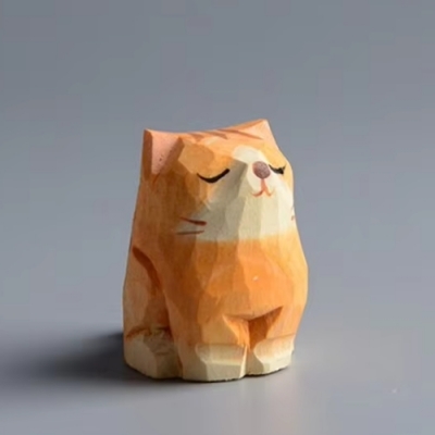 Real Woodcarving Cats 