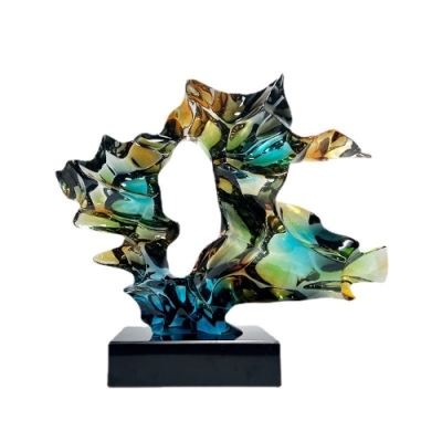 Transparent Polyresin LakeStone Sculpture 