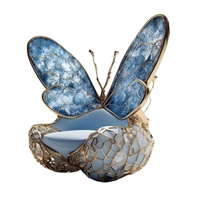 Stainless Steel and Stone Butterfly Chair