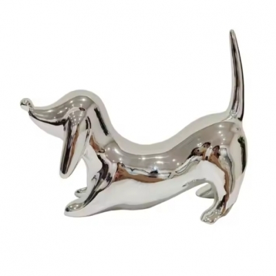 Chromed Polyresin Doggy